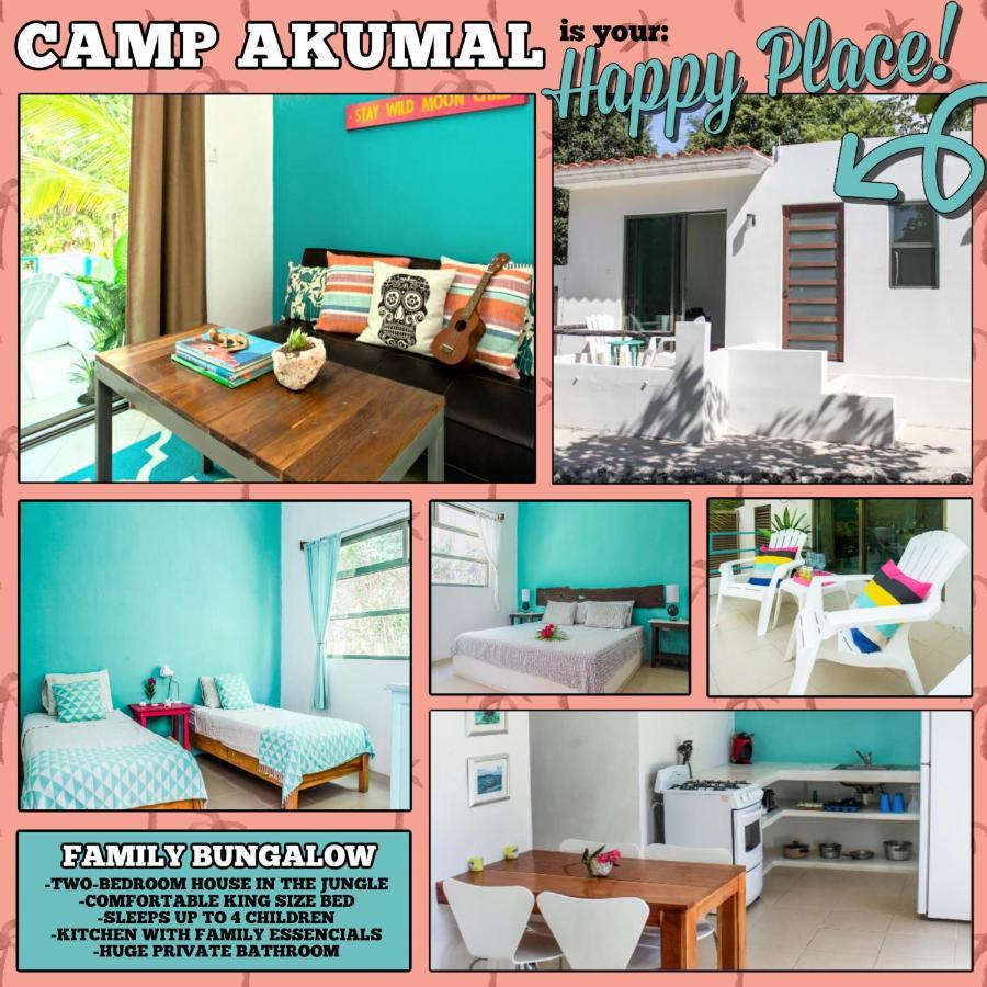 Camp Akumal - Hosted Family Bungalows Экстерьер фото