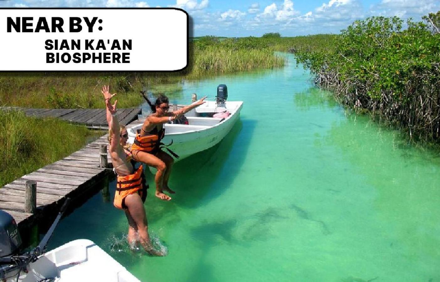 Camp Akumal - Hosted Family Bungalows Экстерьер фото