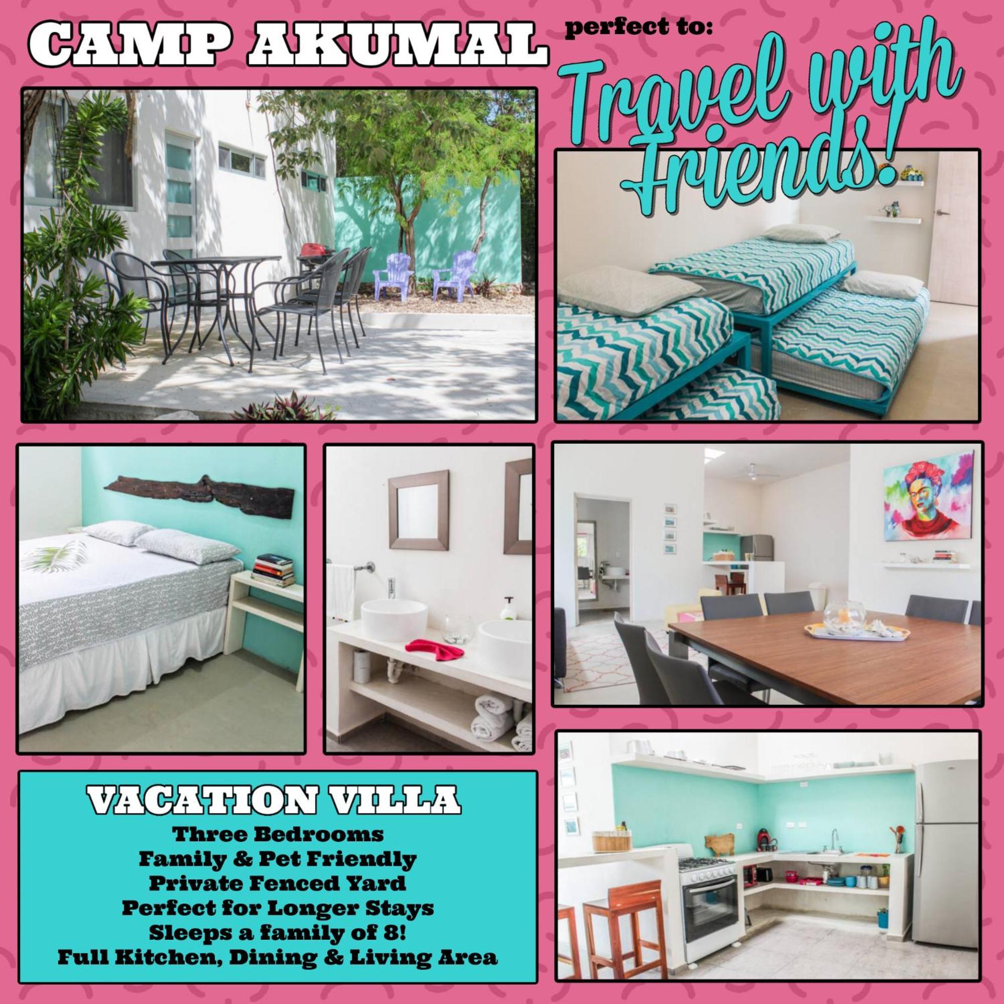 Camp Akumal - Hosted Family Bungalows Экстерьер фото